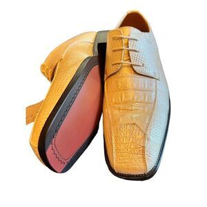 Bolano Men's Formal Tuxedo‎ Off White Pearl Shoes 8